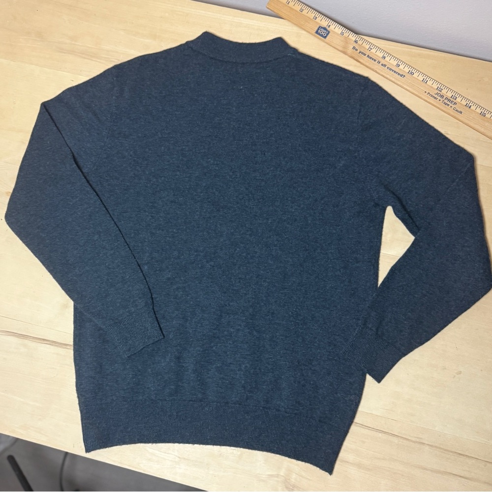 Loro Piana Embroidered Logo Navy Blue Crew Neck Wool Sweater - Small - Picture 8 of 9